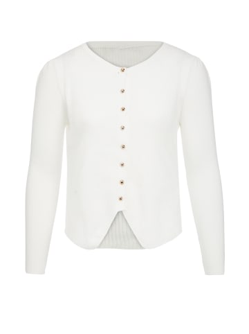 VERNOLE Damen Strickjacke in Wollweiss