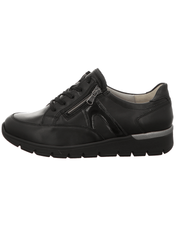 WALDLÄUFER Schnürschuh bequem in schwarz