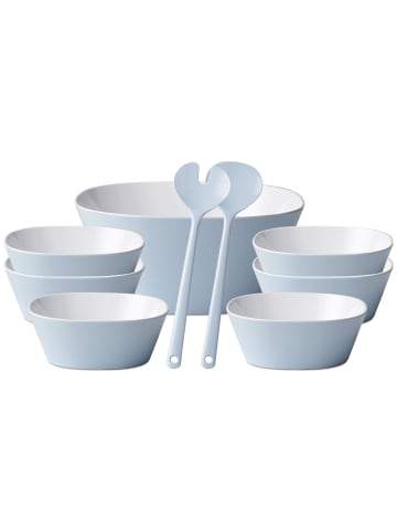 Mepal Schalen Set mit Salatbesteck Conix in Nordic Blue