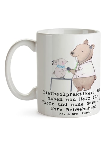 Mr. & Mrs. Panda Trinkbecher Tierheilpraktiker Herz mit Spruch in Weiß