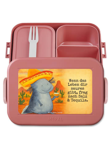 Mr. & Mrs. Panda MEPAL Bentobox Axolotl Tequila Design mit Spruch in Rot Pastell