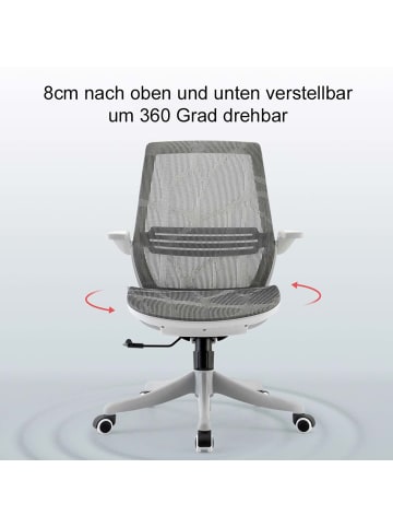 MCW Bürostuhl J91 mit ergonomischer S-förmigen Rückenlehne, Grau