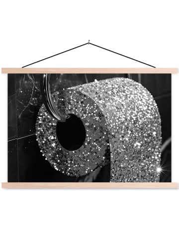 OnlyWow Poster mit Leiste Toilettenpapier