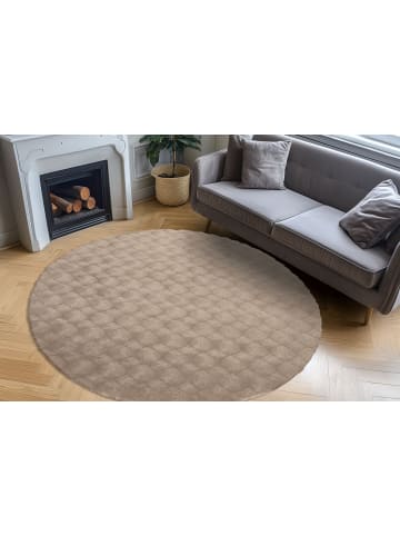 Vivorum Teppich Royal in taupe - rund