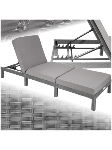 tectake Polyrattan Liege widerstandsfähig UV-beständig 6-fach verstellbar