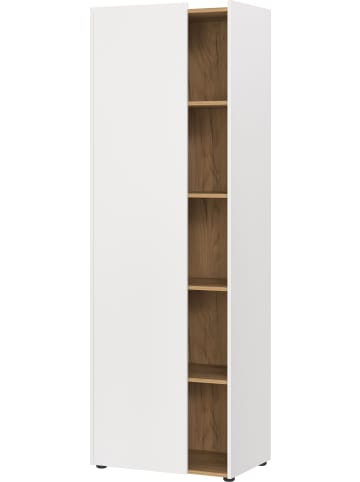 KADIMA DESIGN Kratzfester Aktenschrank, Beidseitig Montierbar,  62x42x188 Weiß-Beige