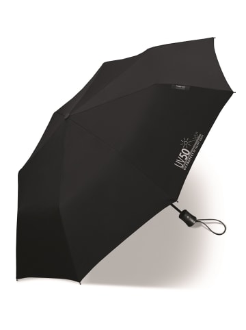 happy rain Mini AC UV50 Protect Automatik Taschenschirm in black