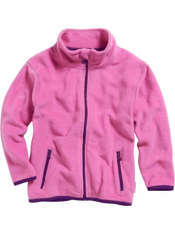 Playshoes Fleece-Jacke farbig abgesetzt in Pink