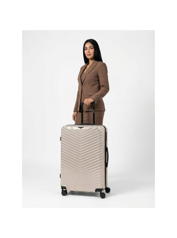 Redolz Essentials 18 4 Rollen Trolley 76 cm mit Dehnfalte in metallic-greige shiny