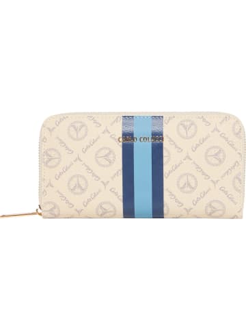Carlo Colucci Geldbörse Elmazi in Creme / Blau