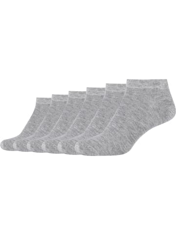 camano Sneaker-Socken 6 Paar silky feeling in hellgrau meliert