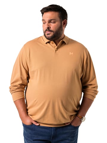 Men Plus Poloshirt in hellbraun