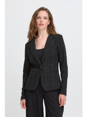 ICHI Blazer IHKATE Tight fit in BLACK/GREEN CHECK