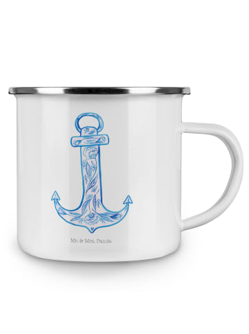 Mr. & Mrs. Panda Tasse Anker Blau ohne Spruch in Weiß