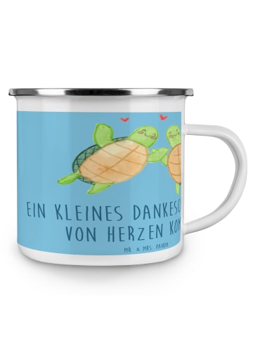 Mr. & Mrs. Panda Trinkbecher Gastgeschenke Dankeschön mit Spruch in Sky Blue
