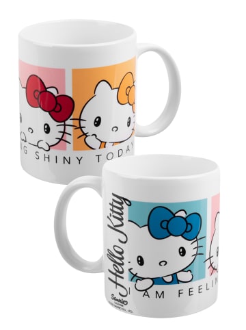 Hello Kitty Hello Kitty Tasse - Becher Kaffeetasse 320 ml in Mehrfarbig