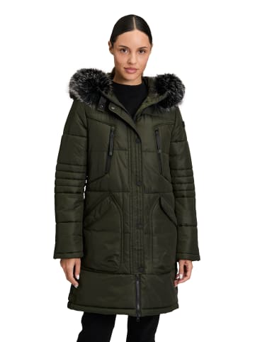 Betty Barclay Steppjacke mit Kapuze in Dunkelgrün