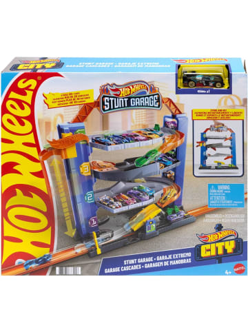 Hot Wheels City Stunt Garage-Spielset GNL70 Auto 3+ Aufzug kompatibel mit anderen Sets