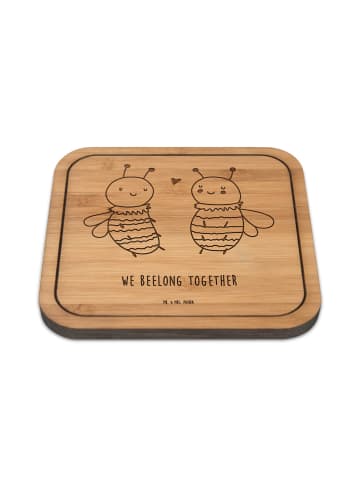 Mr. & Mrs. Panda Coaster Biene Verliebt mit Spruch in Transparent