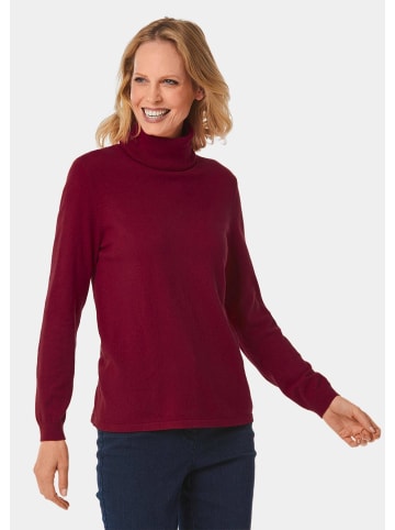 GOLDNER Rollkragenpullover in bordeaux