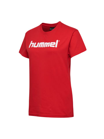 Hummel T-Shirt Training Kurzarm Sport Rundhals Figurbetont in Rot