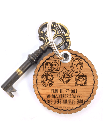 Mr. & Mrs. Panda Schlüsselanhänger Igel Familie mit Spruch in Braun