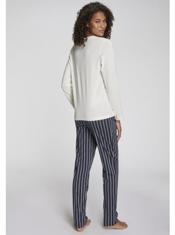 VIVANCE DREAMS Pyjamahose in dunkelblau-gestreift