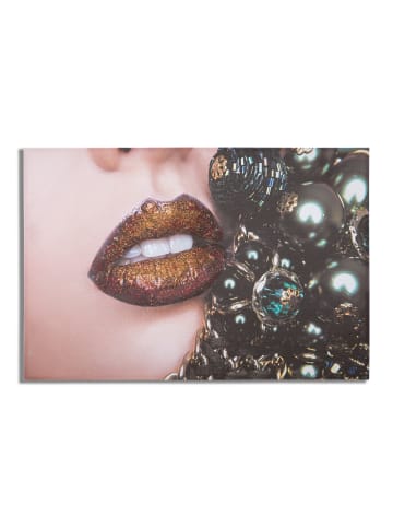 Mauro Ferretti Mehrfarbiger Leinwanddruck mit Gesicht, 120 x 3,8 x 80 cm