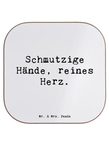 Mr. & Mrs. Panda Untersetzer Reines Herz Kind mit Spruch in Weiß