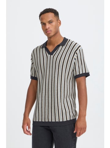 BLEND Klassisches Poloshirt Kurzarm Streifenmuster in Blau