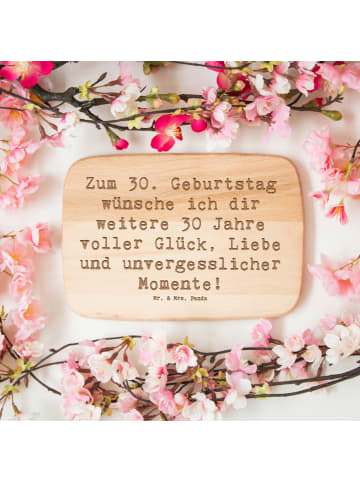Mr. & Mrs. Panda Holzbrett Spruch 30. Geburtstag Glück mit Spruch in Transparent