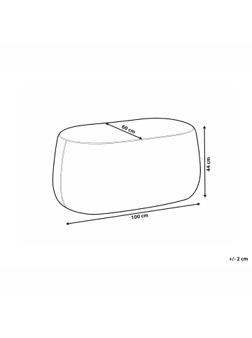 Beliani Bettbank ASHTON in Grün - (W) 100 x (H) 44 x (L) 60 cm