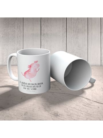 Mr. & Mrs. Panda Haferl Axolotl Tanzen mit Spruch in Weiß