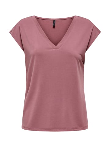 ONLY T-Shirt 'Free Life' in rosa