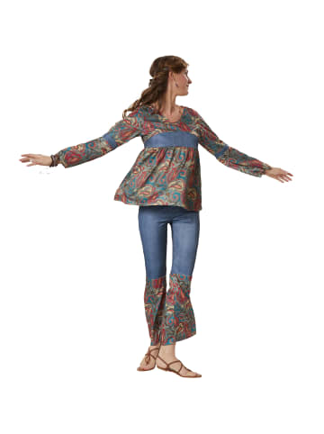 tectake Outfit in Jeans- und Ornamentenoptik, bunt