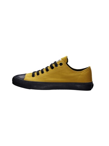 ethletic Canvas Sneaker Black Cap Lo Cut in Mustard Yellow P | Jet Black