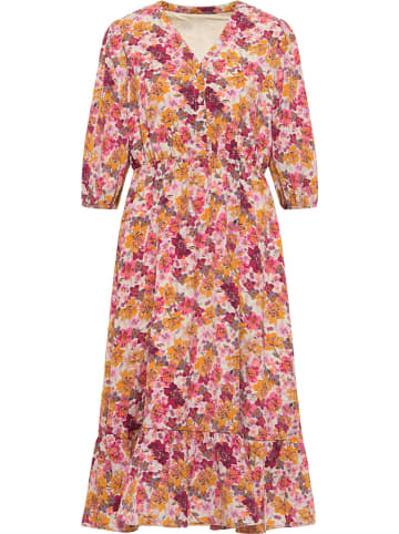 Albee Women Midikleid Mit Blumenprint in Wollweiss Mehrfarbig