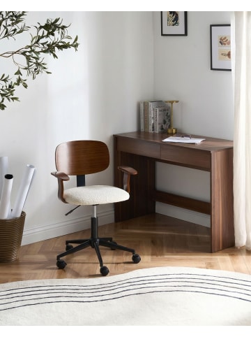 Beliani Bürostuhl GUNNISON in Braun/Weiß - (W) 63 x (H) 74 x (L) 63 cm