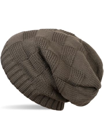 styleBREAKER Strick Beanie Mütze in Grau