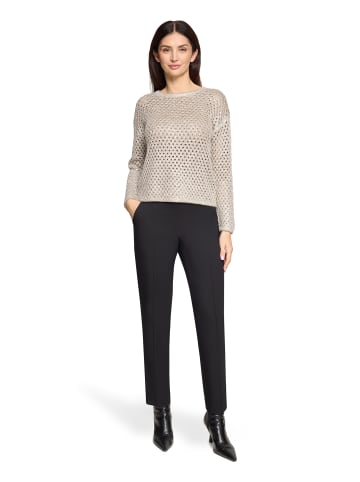 Betty Barclay Strickpullover mit Lochmuster in Patch Taupe/Beige