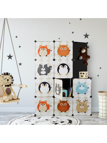 Steckregal Kinderzimmer in Bunt - (B)110,5 x (H)145 x (T)46,5 cm