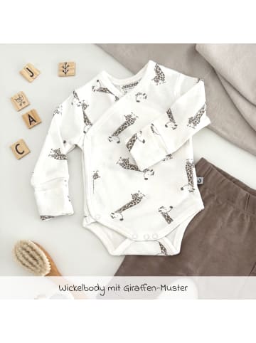 Jacky 2-tlg. Set Wickelbody & Jogginghose - Giraffe in braun,weiss