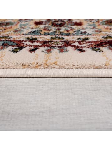 KADIMA DESIGN Teppich Kurzflor Herati Muster Persisch, Wohnzimmer in Multicolor-Rosa