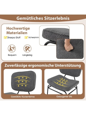 COSTWAY Esszimmerstuhl in Grau