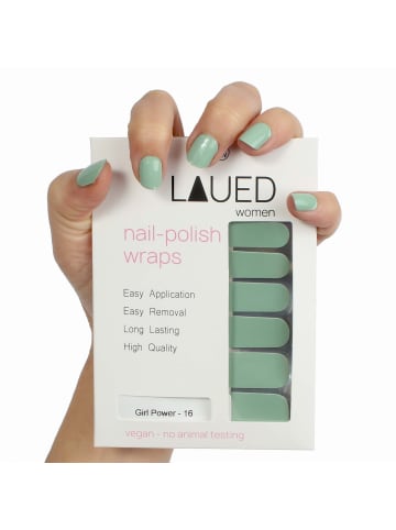 VARGU LAUED vegane Nagelfolien solid green in Girl Power