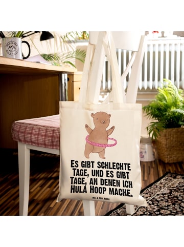 Mr. & Mrs. Panda Tragetasche Bär Hula Hoop mit Spruch in Creme