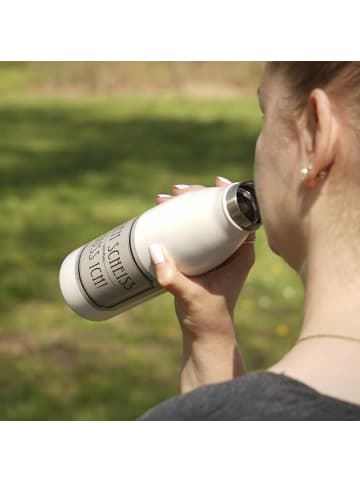 Geda Labels Isolierflasche Einen Scheiss muss ich in Weiß - 500 ml