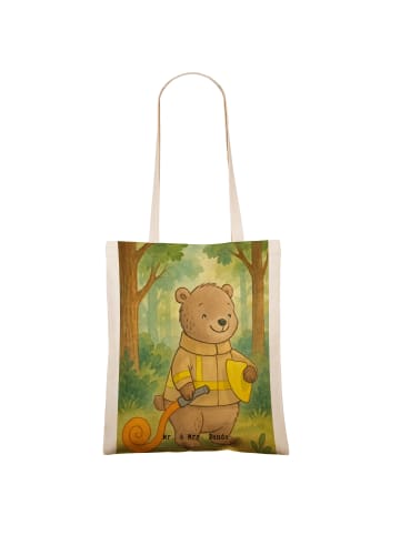 Mr. & Mrs. Panda Shopper Bär Freiwillige Feuerwehr Design ohne S... in Weiß