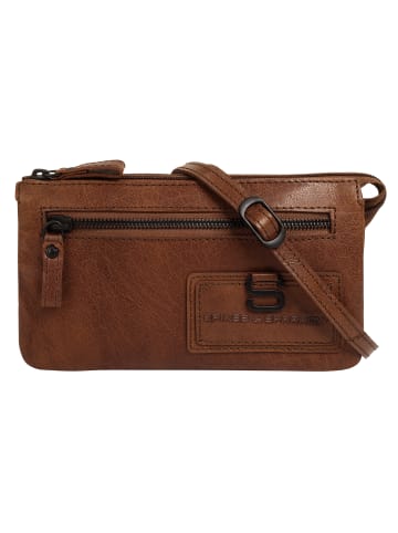SPIKES & SPARROW Umhängetasche CROSS BODY MINI echt Leder in cognac