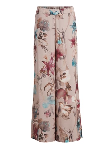 Vera Mont Marlene-Hose mit Blumenprint in Beige/Dark Red